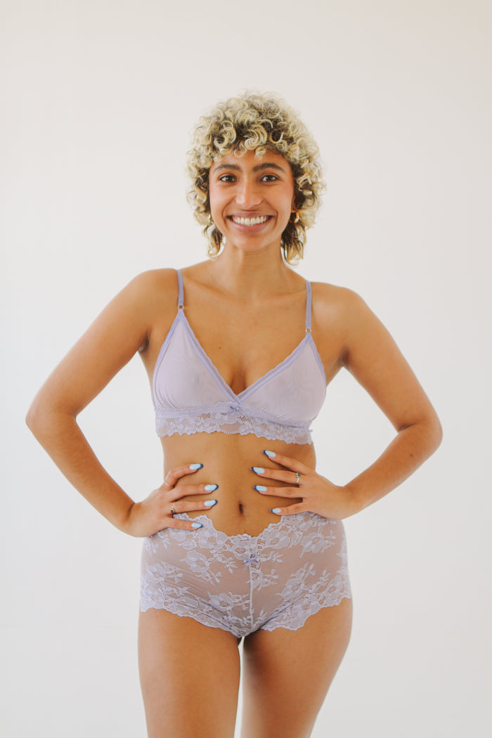 Lia and Boyshort Set | Smokey Lavender