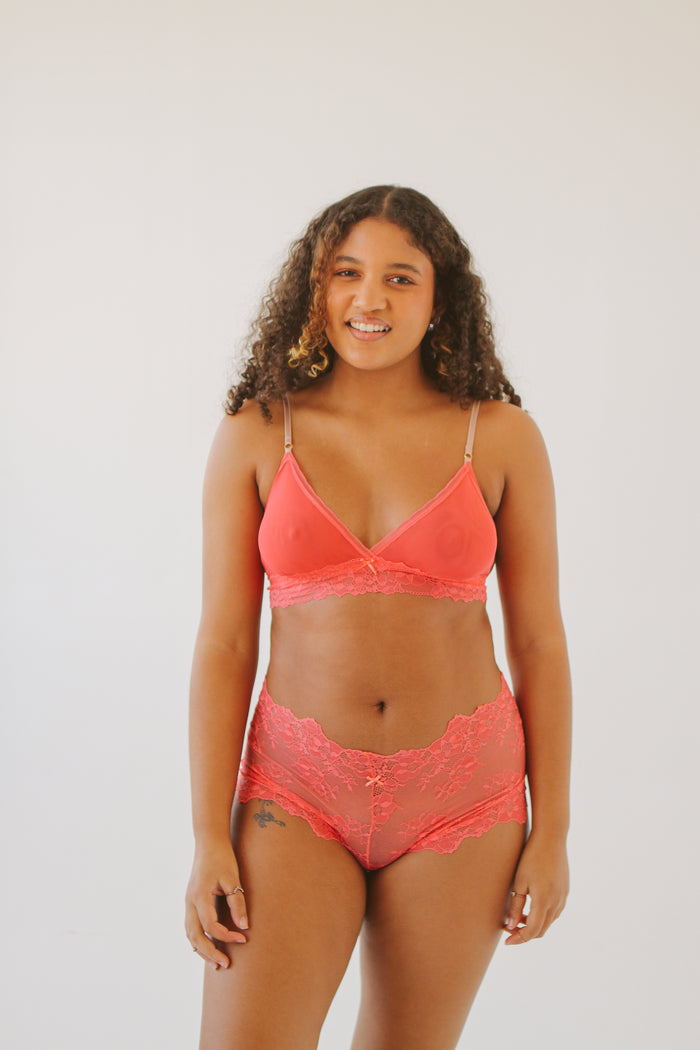 Lia and Boyshort Set | Tangerine