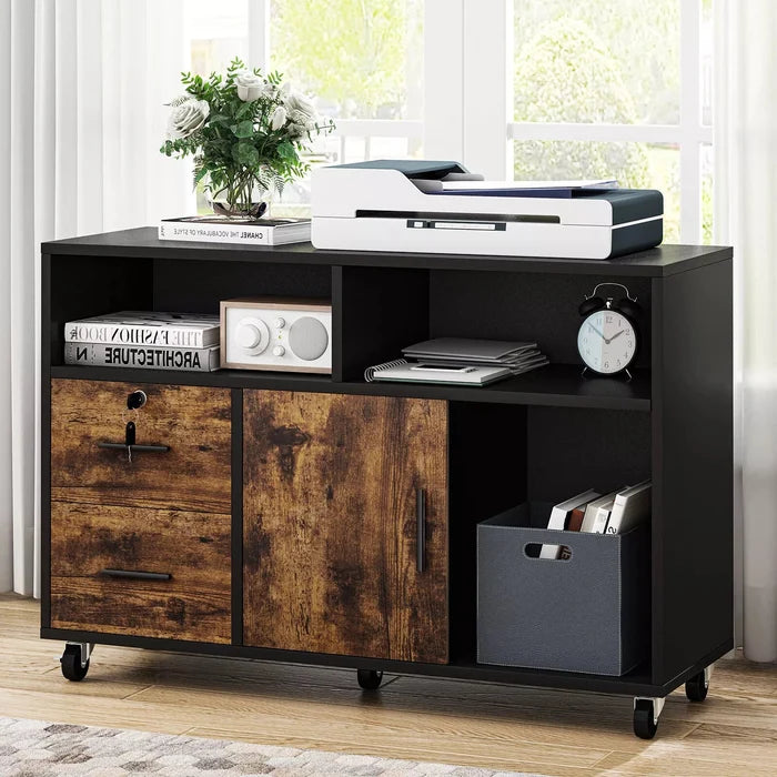 Lily 2 Drawers Lateral Filing Cabinet With Lock Canva Home