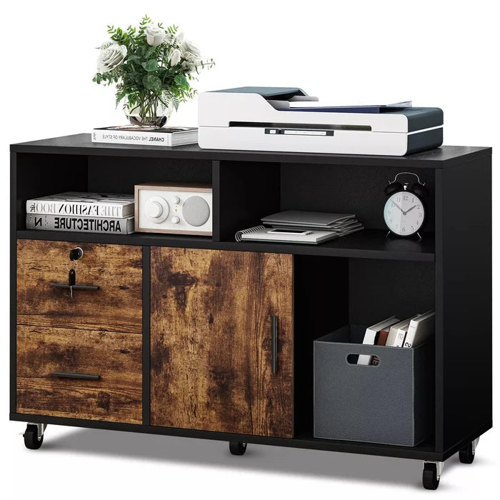Lily 2 Drawers Lateral Filing Cabinet With Lock Canva Home