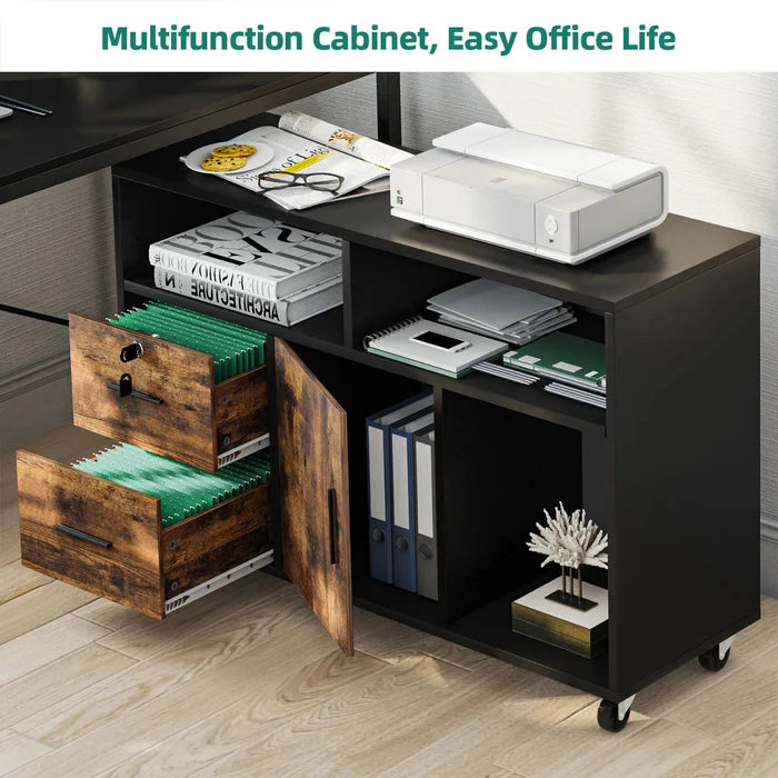 Lily 2 Drawers Lateral Filing Cabinet With Lock Canva Home