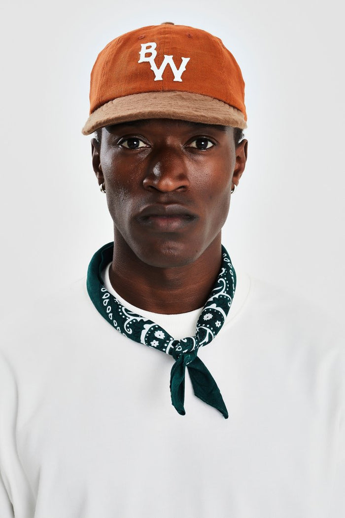 Linen Ball Cap - Orange
