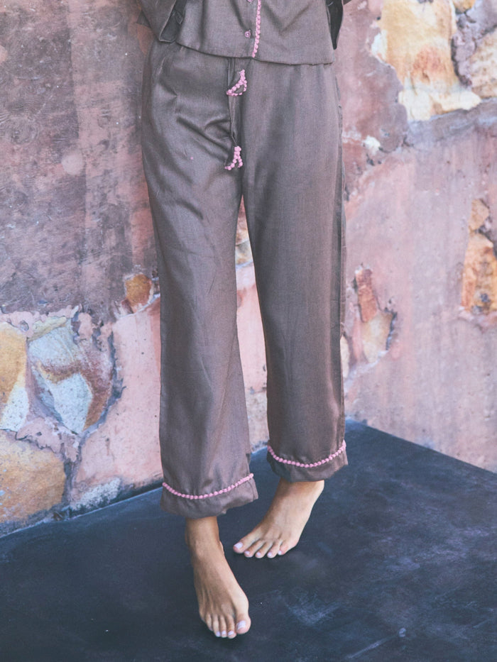 Linen PJ Pants | Lavender Latte