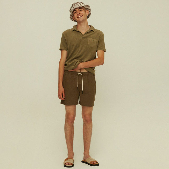 Linen Shorts - Army