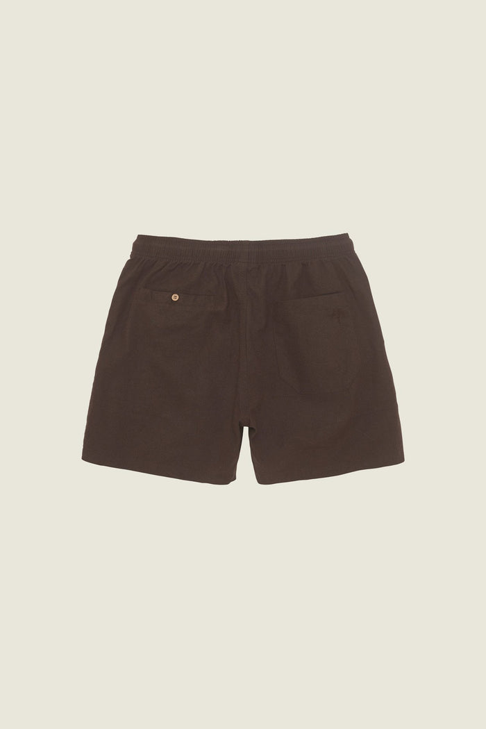 Linen Shorts - Brown
