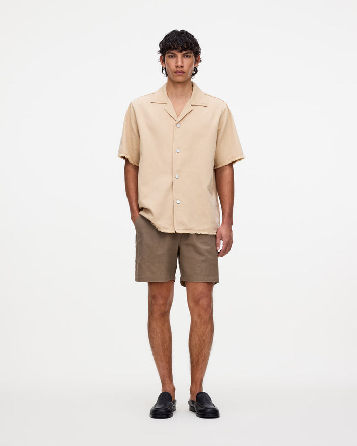 Linen Shorts - Taupe