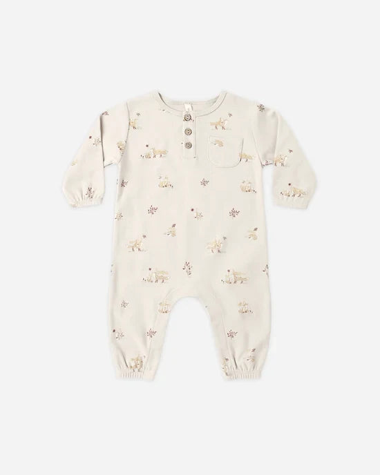 Long Sleeve Pocket Jumpsuit Fox Land