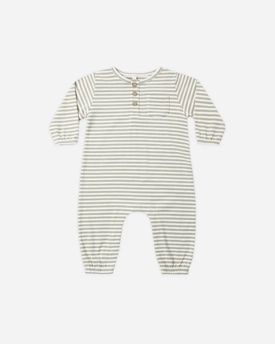Long Sleeve Pocket Jumpsuit Laurel Stripe