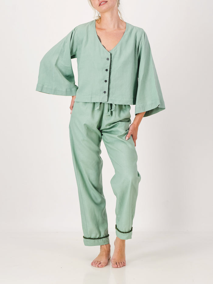 Loungy Linen Set - Long | Avocado