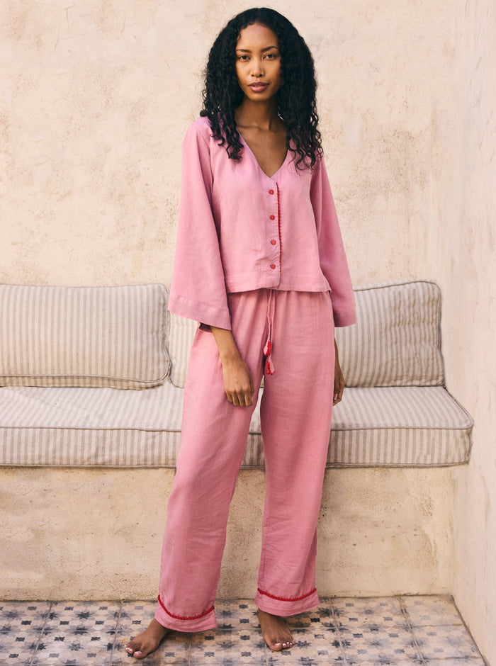 Loungy Linen Set - Long | Watermelon