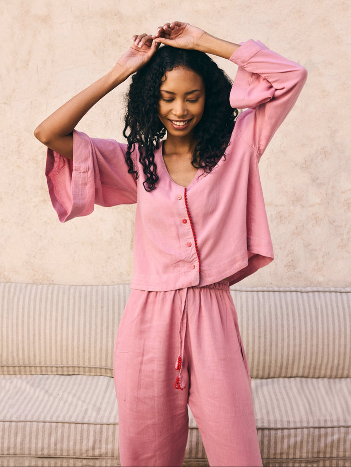 Loungy Linen Set - Long | Watermelon