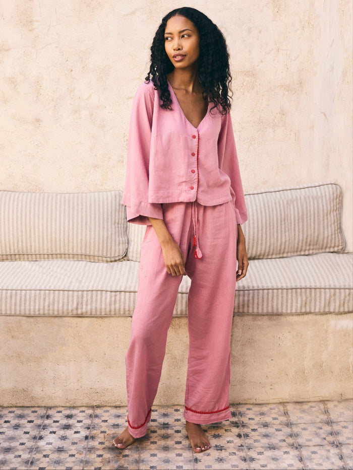 Loungy Linen Set - Long | Watermelon