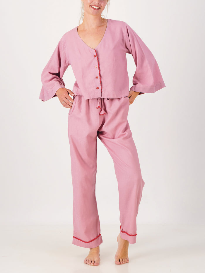 Loungy Linen Set - Long | Watermelon
