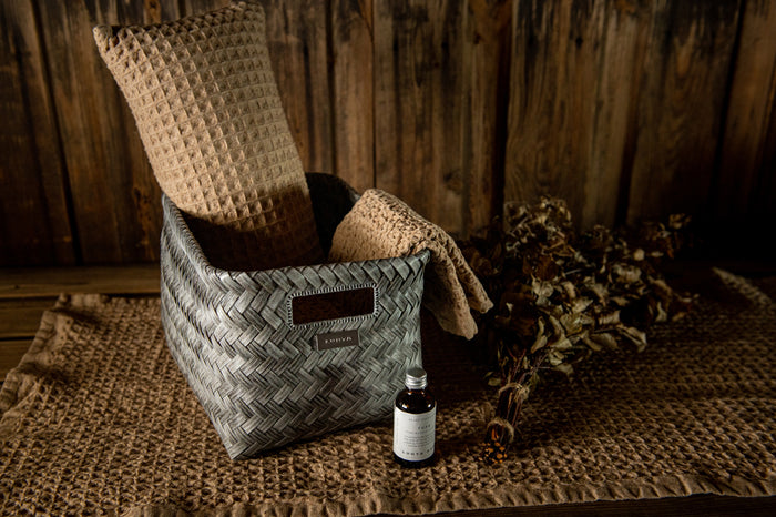 Luhta Linen Sauna Bench Cover Brown