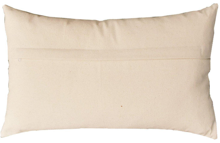 Lumbar Decorative Pillow Cover Red Kandinsky Intuitive Flow II Hand Embroidered Wool 14x20 - Kashmir Designs