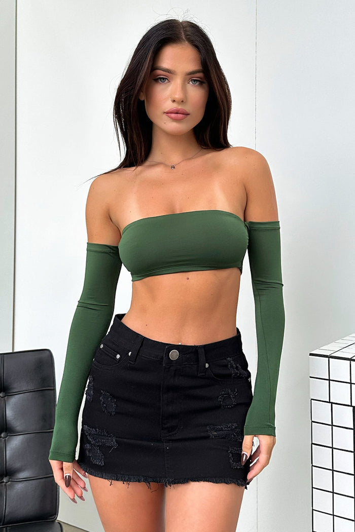 Mabel Mini Skirt - Black Denim