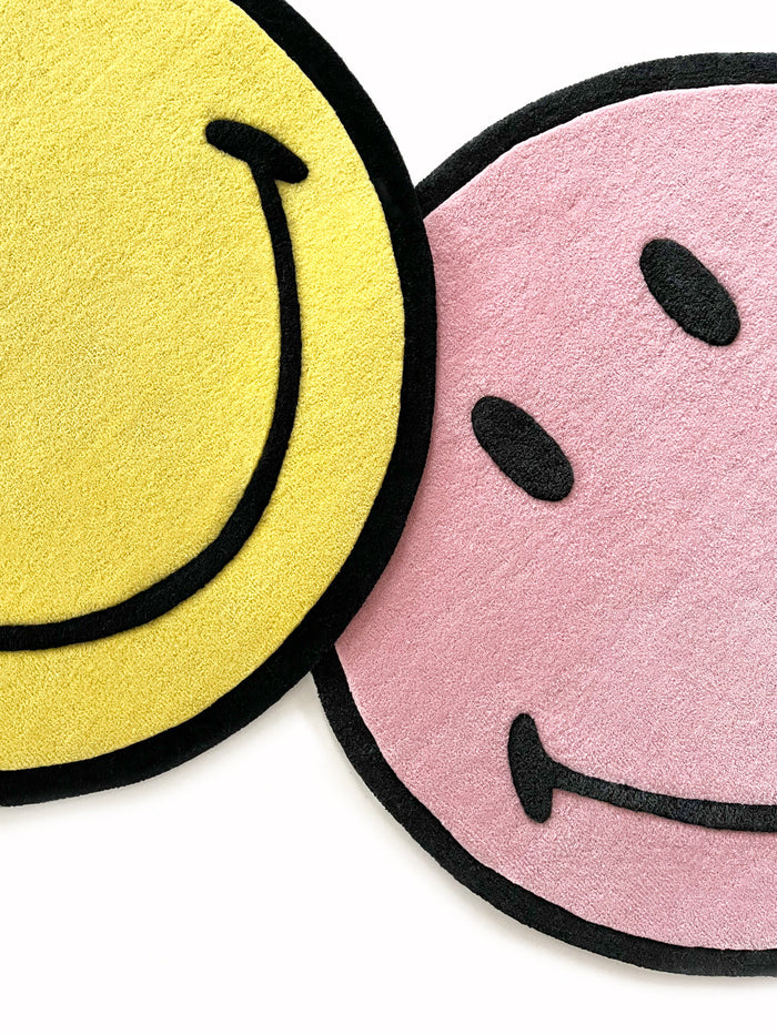 Rug SMILEY® Yellow 4.9 ft diameter