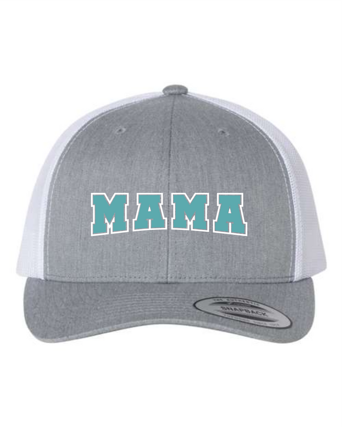 Mama Teal & White  Trucker Cap