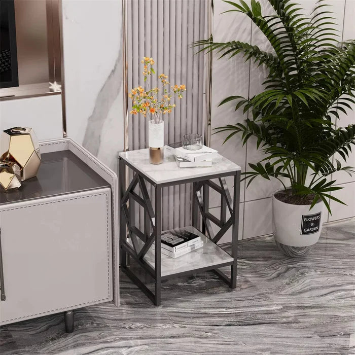 Marble Living Room End Table Canva Home