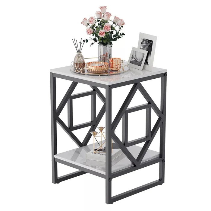 Marble Living Room End Table Canva Home