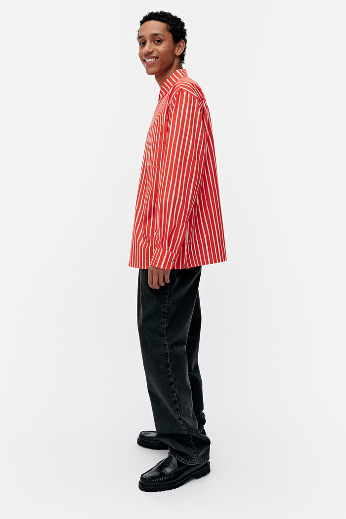 Marimekko Jokapoika Bright Red/Off White