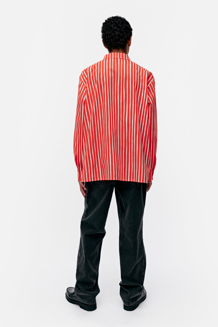 Marimekko Jokapoika Bright Red/Off White