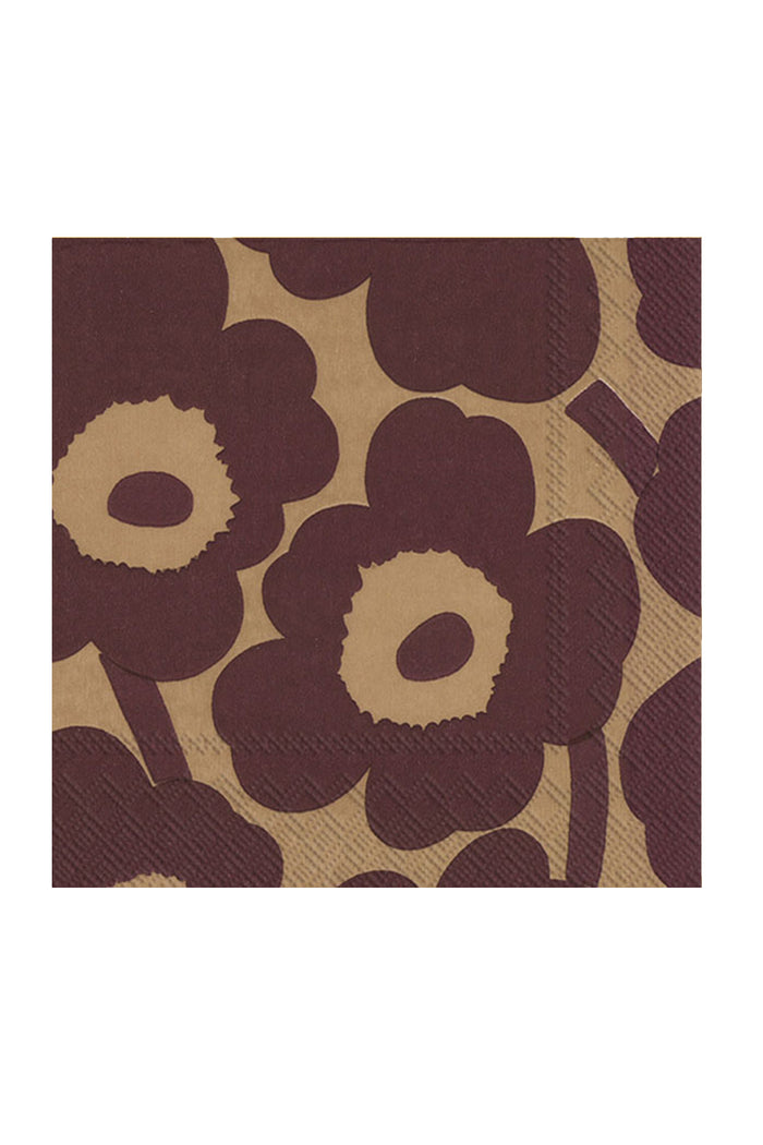 Marimekko Unikko Linen/Bordeaux Lunch Napkins