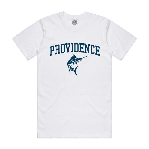 Marlin Logo T-Shirt - White Navy