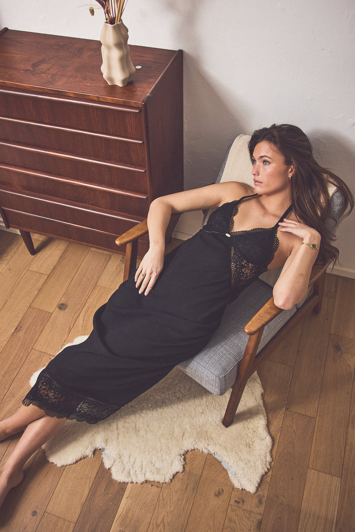 Maxi Full-Length Nightie | Ebony