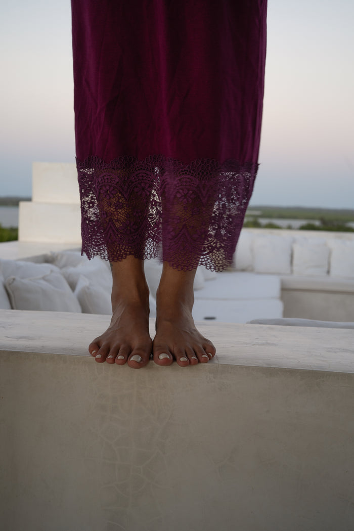 Maxi Full-Length Nightie | Plum