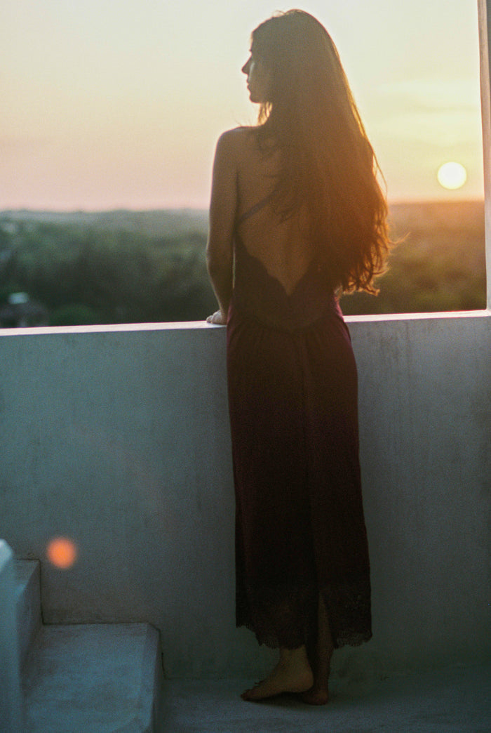 Maxi Full-Length Nightie | Plum