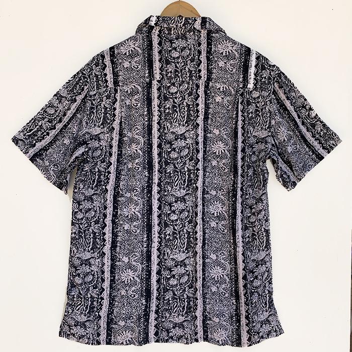 Mission Camp Shirt - Navy Floral Stripe Print - Gingers & Providence