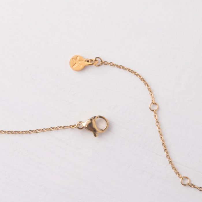 Mother Of Pearl & Gold Heart Two-Sided Hope Pendant Necklace- Purchase 1 & 1 is given to a Trafficking Survivor