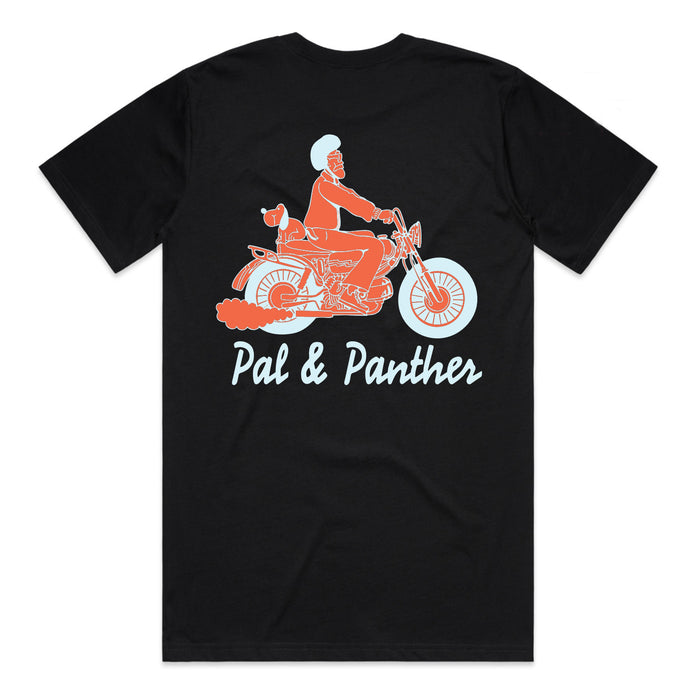 Motorcycle Pal & Panther T-Shirt - Black