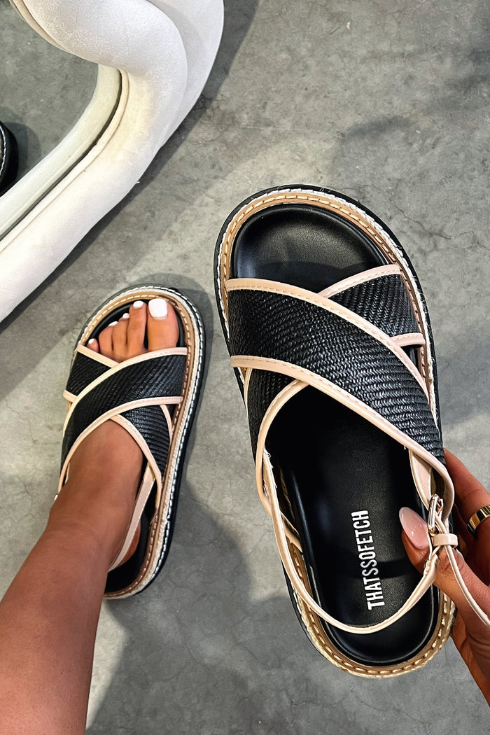 Mykonos Platform Sandals - Black