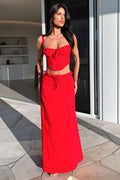 Nakia Maxi Skirt - Red