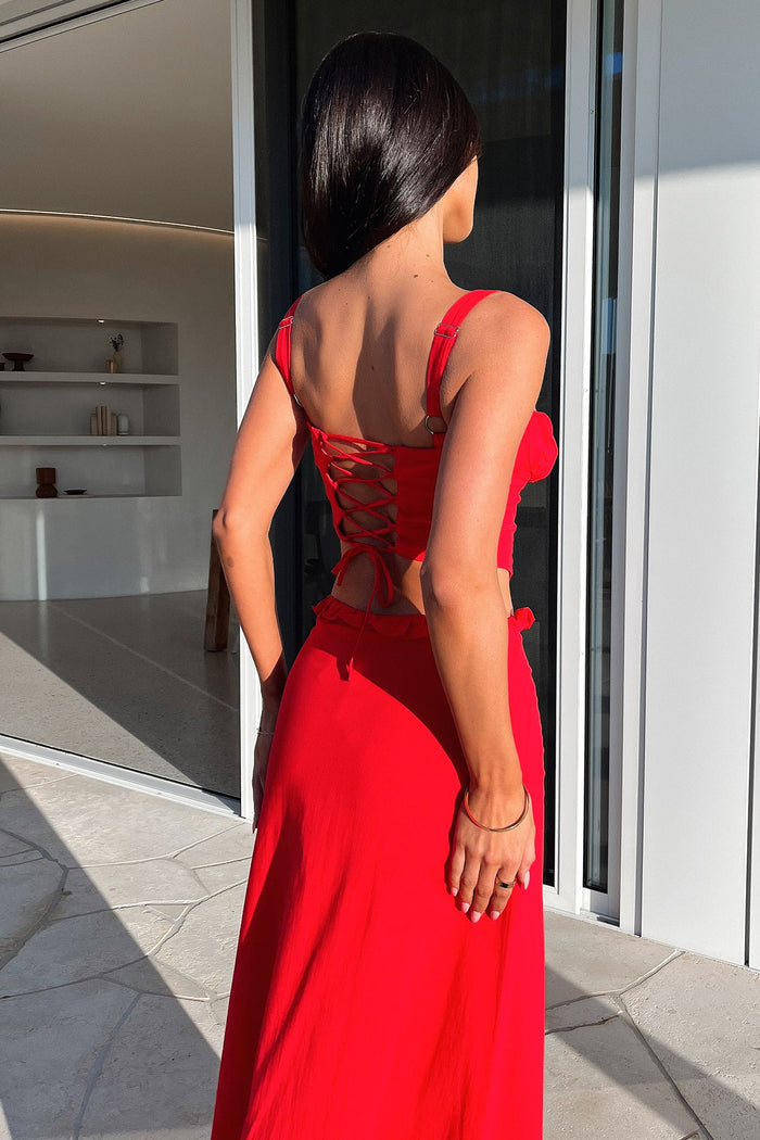 Nakia Maxi Skirt - Red