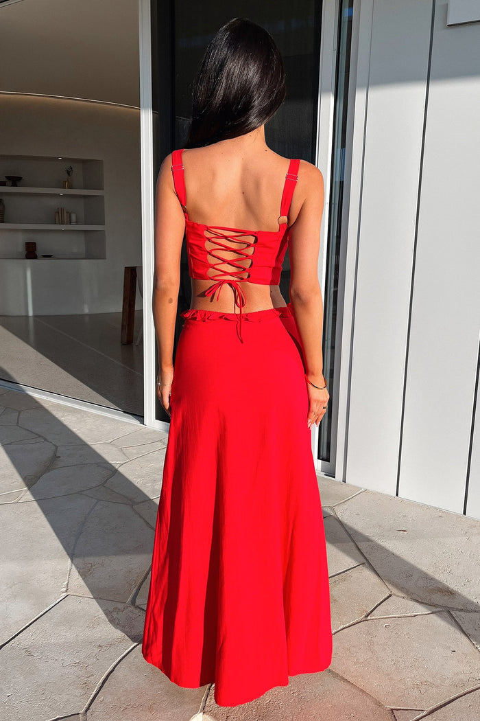 Nakia Maxi Skirt - Red