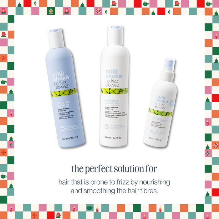 no frizz allowed Christmas trio