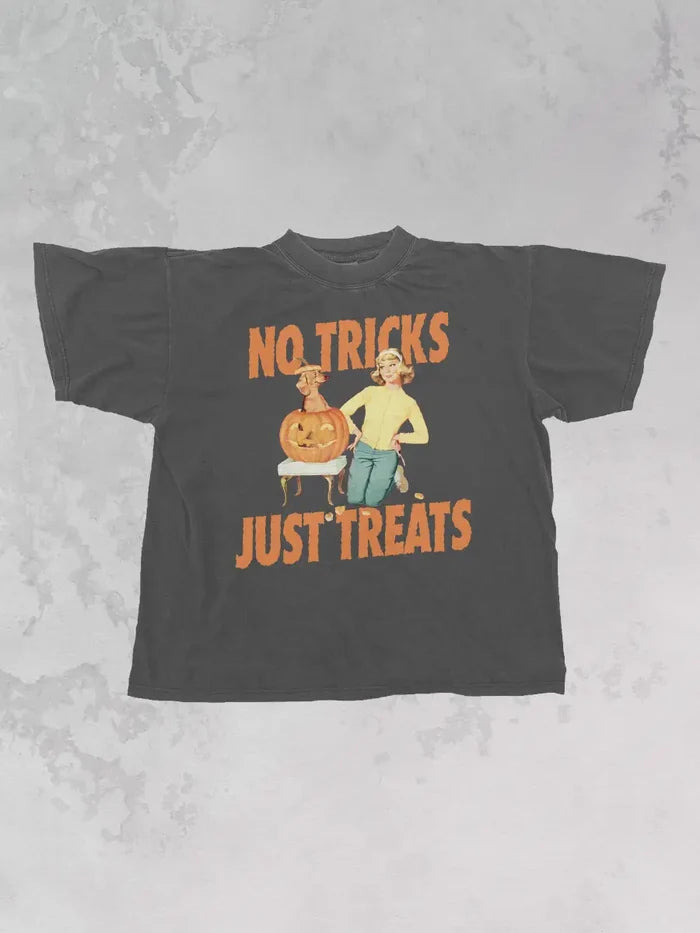 No Tricks Just Treats,  Halloween Oversized Tshirt