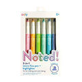 Noted!: 2-in-1 Micro Fine Tip Pen + Highlighter (Set of 6)