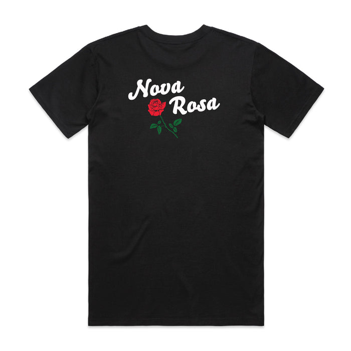 Nova Rosa Chest Print T-Shirt - Black