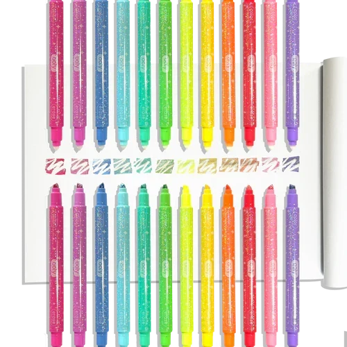 Ooly Make No Mistake Sparkle Glittery Eraseable Markers 12 Pk