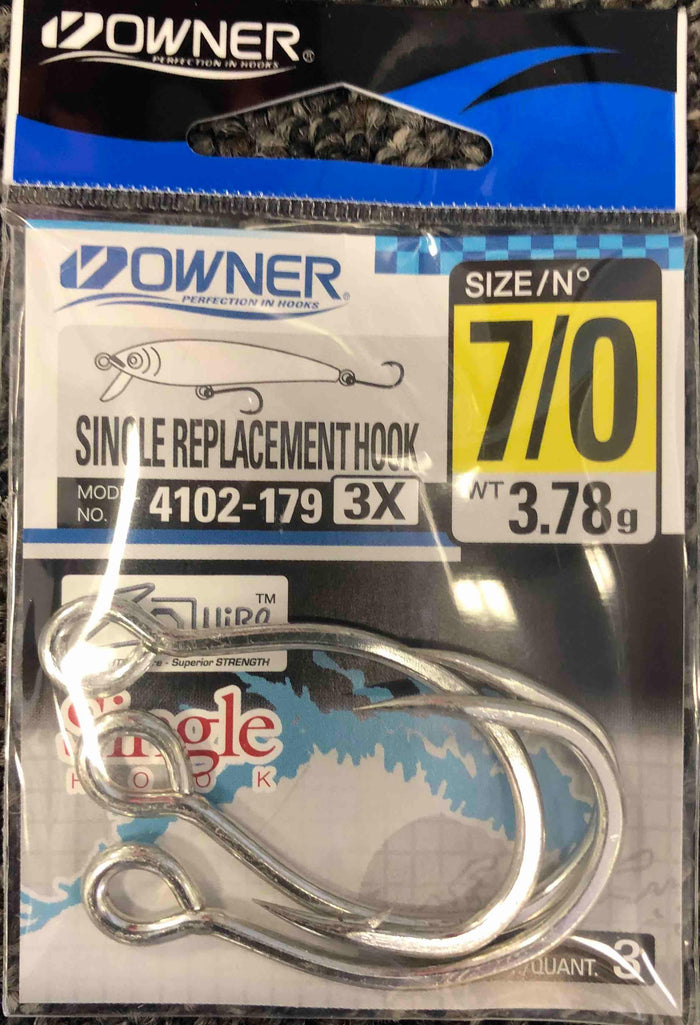 Owner Single Replacement Hooks - Fish & Tackle