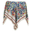 Paisley Floral Print Scarf Poncho