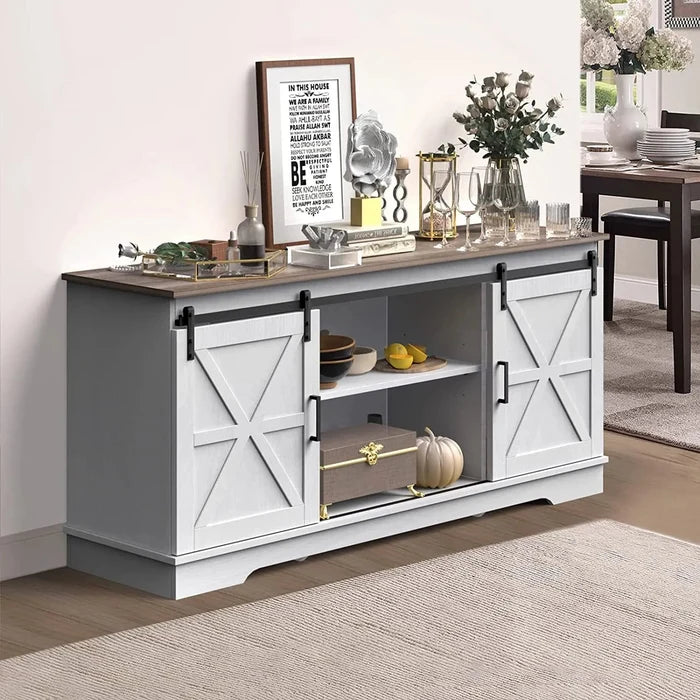 Pena Farmhouse Sideboard Buffet Cabinet Canva Home