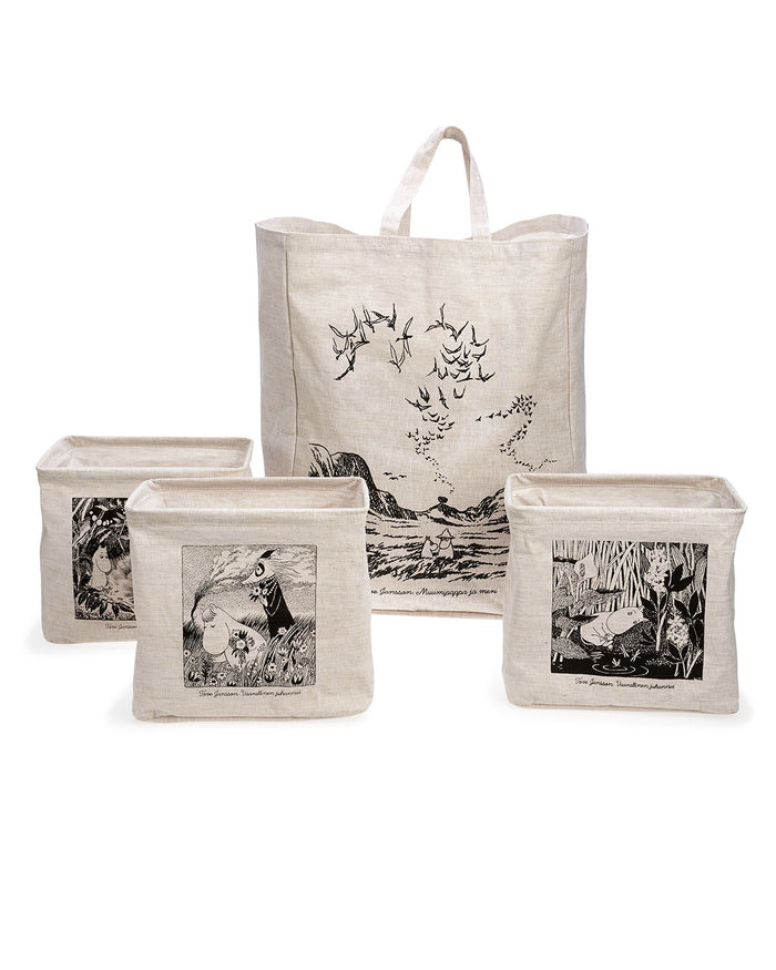 Piironki Helsinki Moomin Linen Storage Basket Kings Ruby