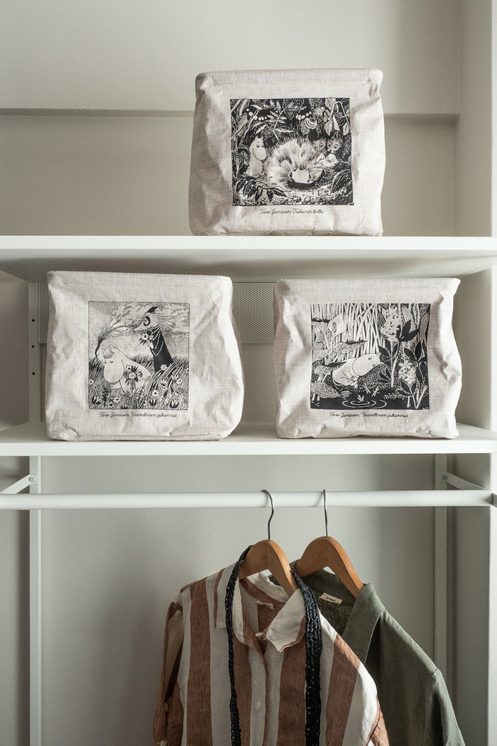 Piironki Helsinki Moomin Linen Storage Basket Kings Ruby