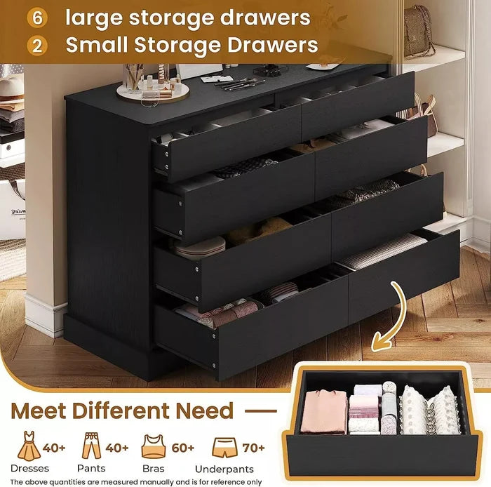 Pitts Modern 8 Drawer Chest Dresser Canva Home