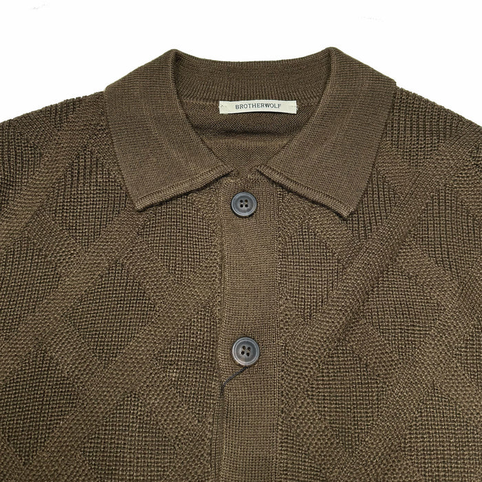 Plaid Knit - Brown